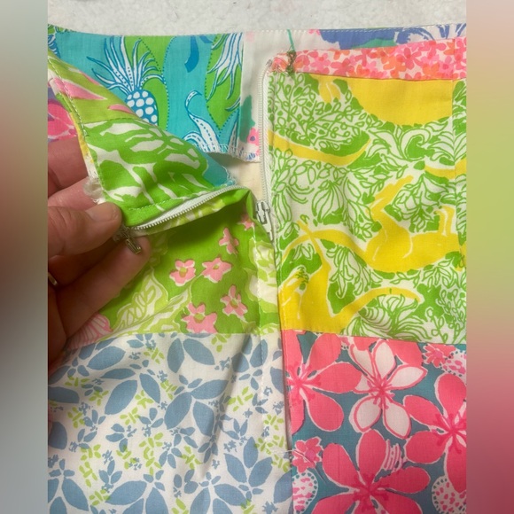 Lilly Pulitzer Floral Patchwork Skirt VINTAGE - Picture 4 of 15